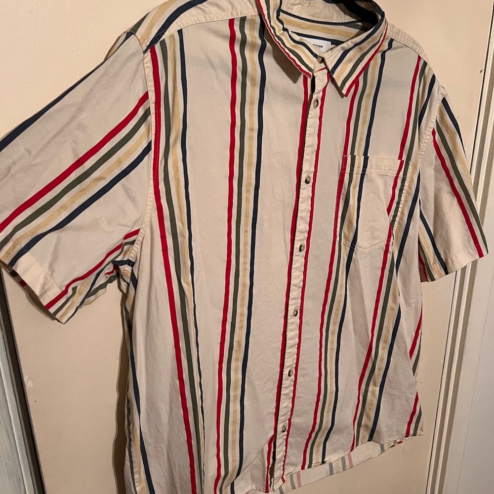 Striped Button-Up Shirt